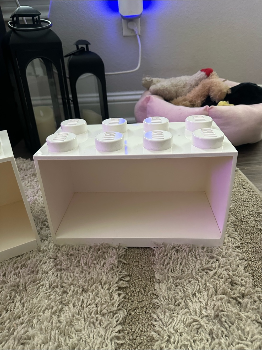 LEGO White Brick Storage Display Shelves